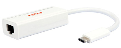 Adaptateur USB 3.1 (3.2 Gen 2), C mâle / RJ45 femelle, Ethernet Gigabit, Roline