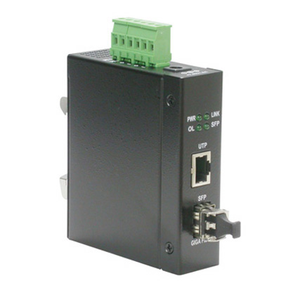 Convertisseur industriel RJ45 Gigabit Ethernet / Fibre optique Multimode LC, Roline