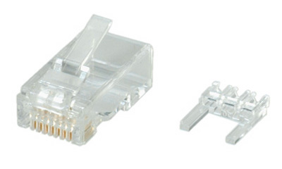 Prise RJ45 mâle, Cat6, Non-blindée (UTP), pour câble monobrin, Guide-fils, Roline