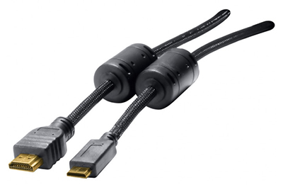 Câble mini-HDMI (C) / HDMI, High speed, canal Ethernet (2.0), ferrite, TLC