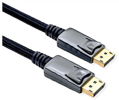 Câble DisplayPort, 1.4, 8K, gaine renforcée, Roline