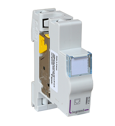 Connecteur RJ45, Cat6a, blindé SFTP (STP), à clipser sur rail DIN, Legrand