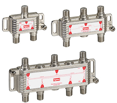 Répartiteur antenne type F, pour Satellite, TNT ou CATV, Legrand