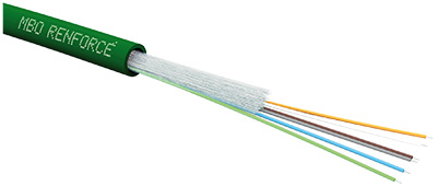Câble fibre optique multimode, pour intérieur ou extérieur, MBO, renforcé, Acome