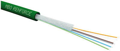 Câble fibre optique multimode, pour intérieur ou extérieur, MBO, préco  possible