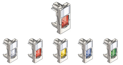 Plastron RJ45 simple, 22,5 x 45 mm, pour connecteur Schneider S-One, Infraplus, Schneider