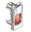 Plastron RJ45 simple, 22,5 x 45 mm, pour Schneider S-One