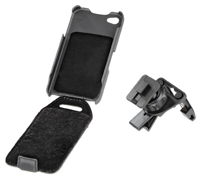 Kit Housse + Pied + Support voiture pour iPhone 4G, Hama