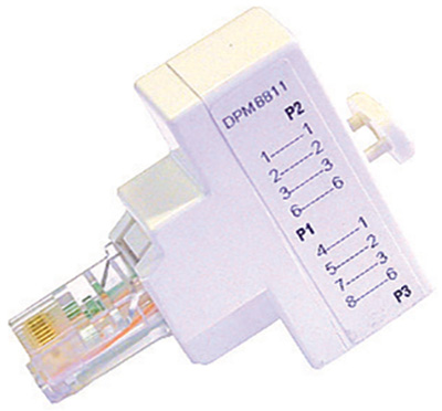 Doubleur RJ45, toutes versions pour Ethernet, téléphone, compact, DPM