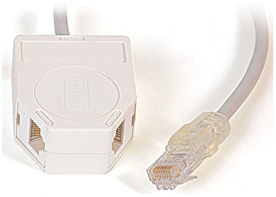 RJ45-F/F/F-BLINDE Doubleur RJ45 femelle blindé