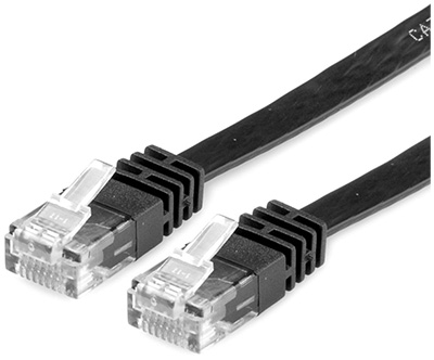 Cordon RJ45 Cat6a, UTP, surmoulé, Plat, Value