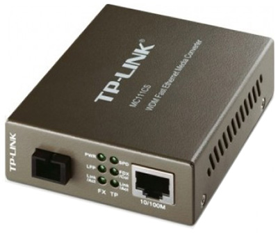 Convertisseur RJ45 Fast Ethernet / Fibre optique Monomode SC Simplex, VDM, TL-MC111CS, TP-Link