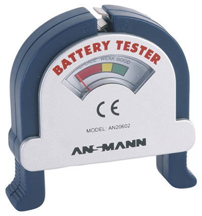 Testeur de charge pour piles et batteries bâton, bouton et 9 V, Ansmann