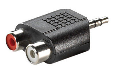 Adaptateur Jack 3,52 mm Stéréo mâle / 2 x RCA femelle, Value