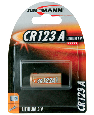 Pile lithium CR123A (CR17345), 3 volts, Ansmann