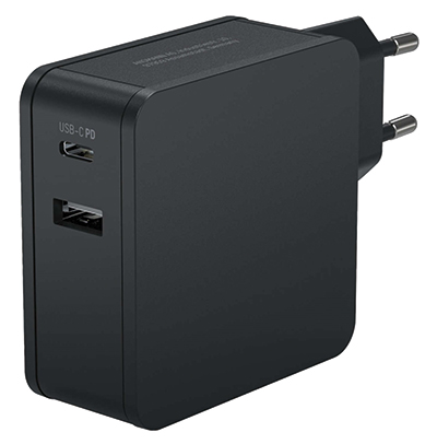 Chargeur secteur double USB C 5 volts, dont 1 prise Type C, 45 W, Ansmann