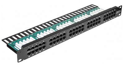 Panneau de brassage pour téléphonie en RJ45, sorties 4-5 et 3-6, TLC