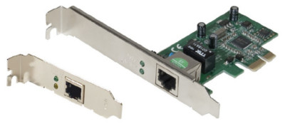 Carte PCI Express RJ45 Ethernet Gigabit 10/100/1000, Low Profile, AD1103, Netis