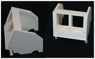 Support pour deux connecteurs ou coupleurs Keystone (RJ45, optique, etc.), à clipser sur rail DIN, eNovation