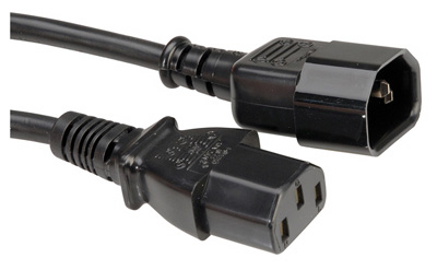 HotTopStar C14 vers C13 Cordon d'alimentation routeurs C14 Câble Secteur 250V 10A 2 m de Rechange Câble d'extension d'alimentation IEC pour Ordinateurs serveurs Noir moniteurs 17 AWG C13 