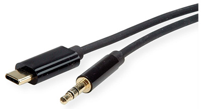 Câble convertisseur USB C mâle / Jack 3,52 mm mâle, Stéréo, Roline