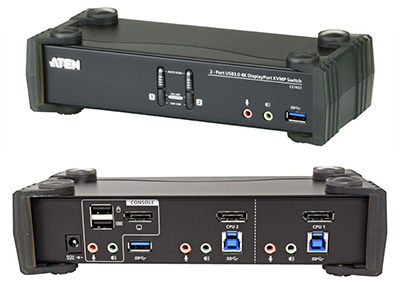 KVM, DisplayPort 4K, USB, audio, CS1922, CS1924, Aten