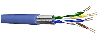 Câble Cat6, monobrin, U/FTP, sans halogène, UC400 S23, Draka