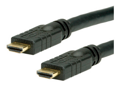 Câble HDMI, High speed, canal Ethernet (1.4), 25 m, prolongateur intégré, Roline