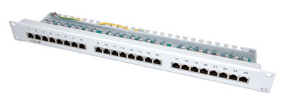 Panneau de brassage RJ45, 19 pouces, Cat5e, blindé, couvercle, premier prix, Value