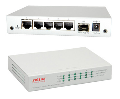 Switch Ethernet RJ45 Gigabit 10/100/1000 + 1 x SFP (mini-GBIC