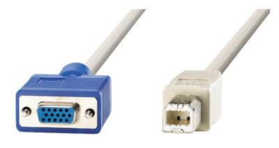 Toron VGA femelle / mâle + USB B mâle / USB A mâle, générique, Value