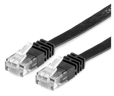 Cordon RJ45 Cat6, UTP, surmoulé, Plat, Value