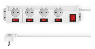 Multiprise 5 prises avec interrupteurs individuels, Multiprises