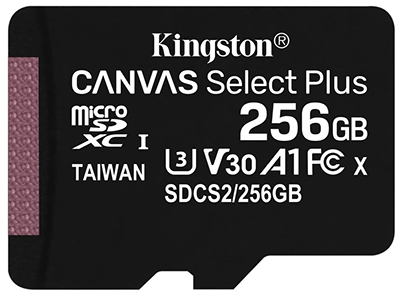 Carte Micro SD (MicroSDXC), Classe 10 UHS-I, Kingston Technology Canvas Select Plus, Kingston