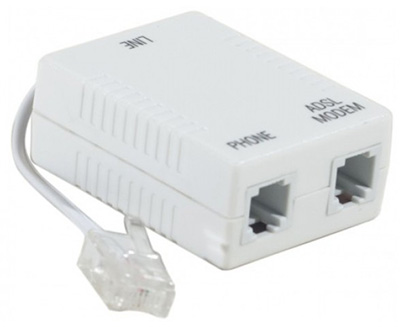 Filtre ADSL pour prise RJ45, sorties RJ11, TLC