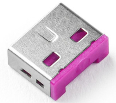 Bouchon à verrou pour bloquer toute prise USB A, Fuschia, Smartkeeper