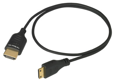 Câble mini-HDMI (C) / HDMI, High speed, canal Ethernet (1.4), Nano, Real Cable