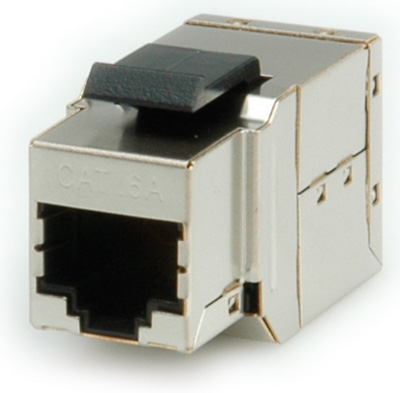 Coupleur RJ45 en ligne, Cat6a, Blindé, Keystone, Roline