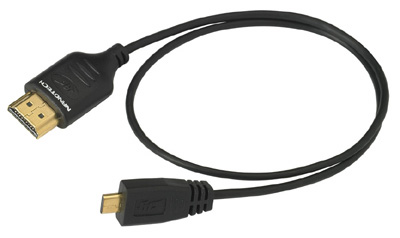 Câble micro-HDMI (D) / HDMI, High speed, canal Ethernet (1.4), Nano, Real Cable