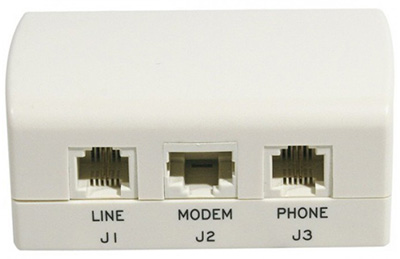 MCL Samar - filtre ADSL RJ45 mâle vers 2 x RJ45 (ligne DSL + tél