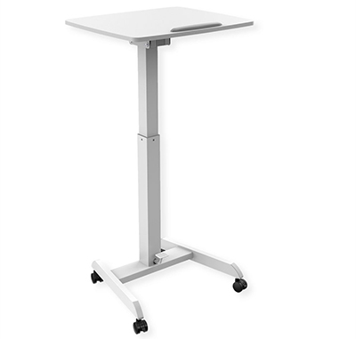 Table pour travail debout, réglable en hauteur, inclinable, roulettes blocables, Roline