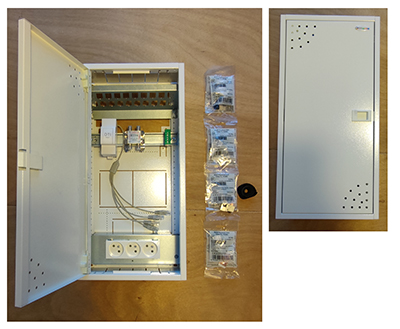 Coffret de communication pour réseau résidentiel, métal, Grade 3, 4 à .30 prises, L-500, XHsystem