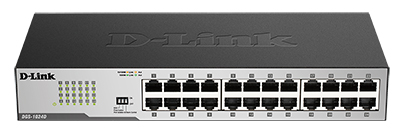 Switch Ethernet RJ45 Gigabit 10/100/1000, rackable, fanless, DGS-1016D/E,  DGS-1024D/E