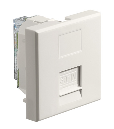 Connecteur RJ45 mural, Cat5e, UTP, Sofim