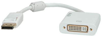 Adaptateur DisplayPort mâle vers DVI-D femelle, Dual Link, actif, 1.2, Roline