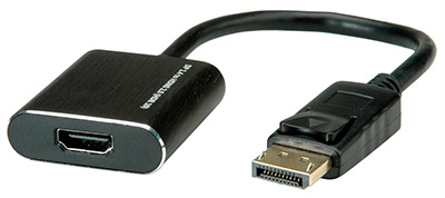Adaptateur DisplayPort mâle vers HDMI femelle, actif, 1.4, Roline