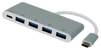 Hub USB 3.0, 4 ports, entrée type C, Roline