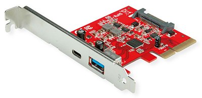 Carte PCI Express, USB 3.0 (3.2 Gen 2), 1 x USB A + 1 x USB C, Roline