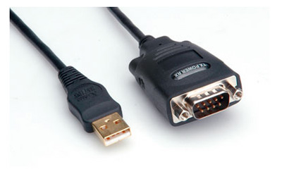 Câble convertisseur USB 2.0, A mâle / DB9 mâle (RS-485, RS-422), Value