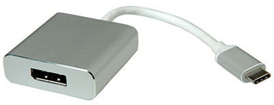 Convertisseur USB 3.1 C mâle vers DisplayPort femelle, 1.2, Alu, Roline